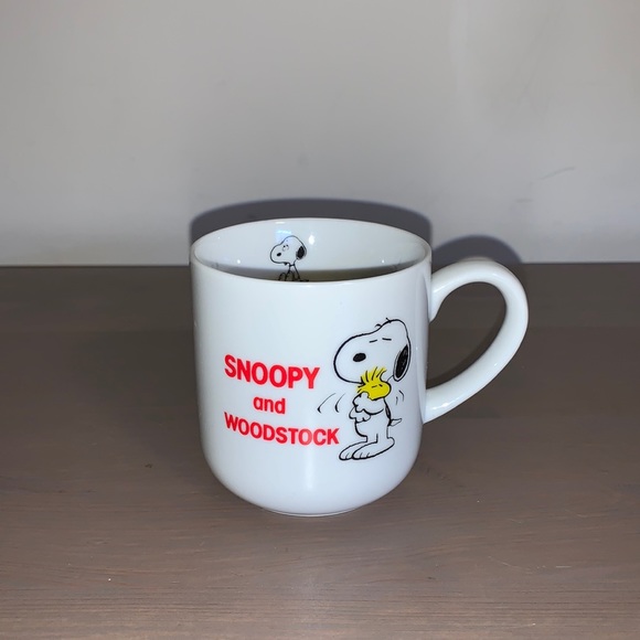Peanuts Snoopy and Woodstock Vintage White Ceramic Mini Mug - Picture 3 of 9